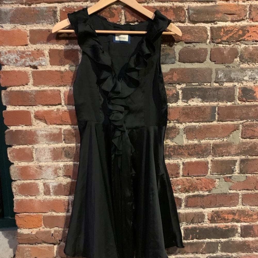 Gorgeous, Black ruffled mini dress